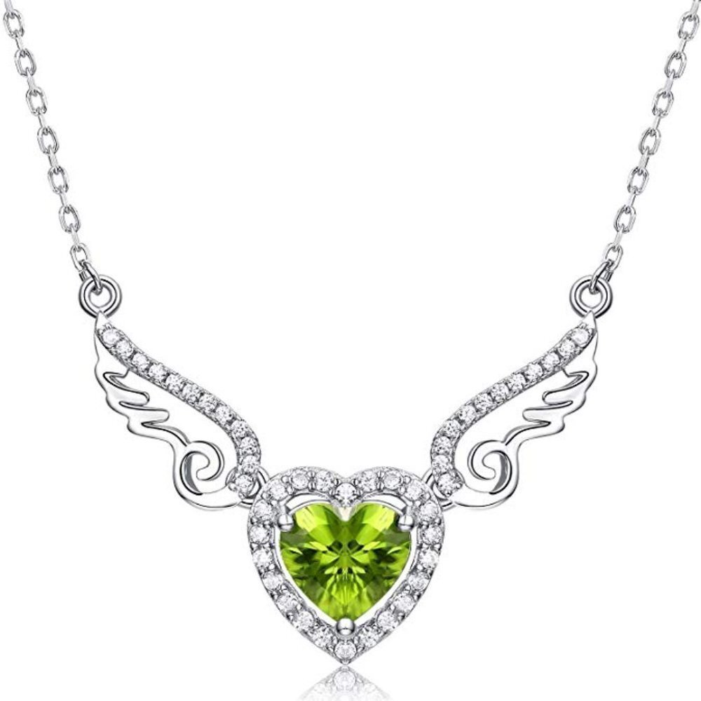 💞Hollow Green Heart Pendant Necklace for Women, EVGG1051